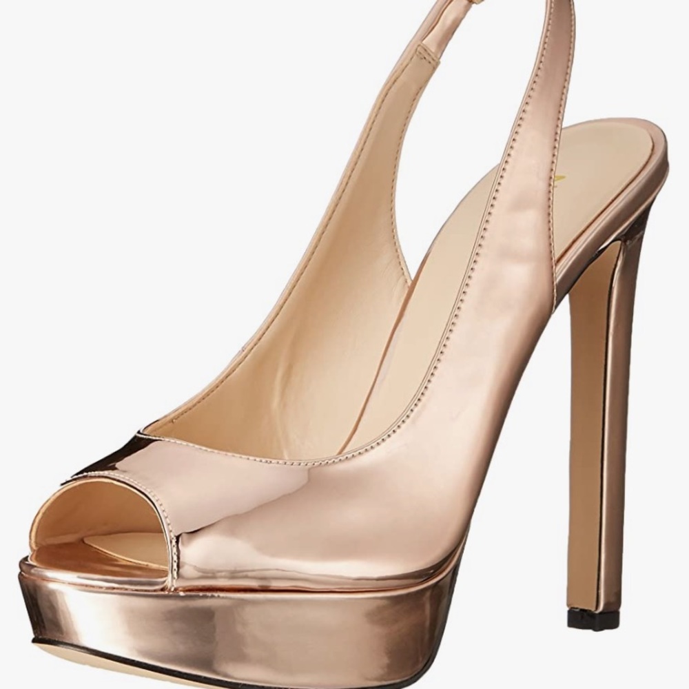 Nine West Rose Gold Heels SZ-6